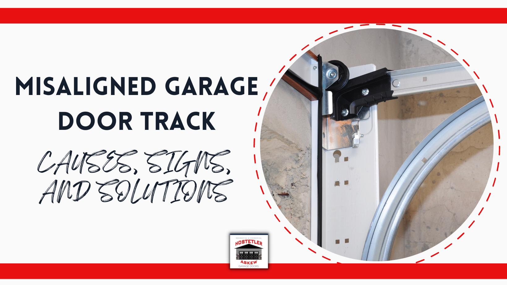 how to fix misaligned garage door track