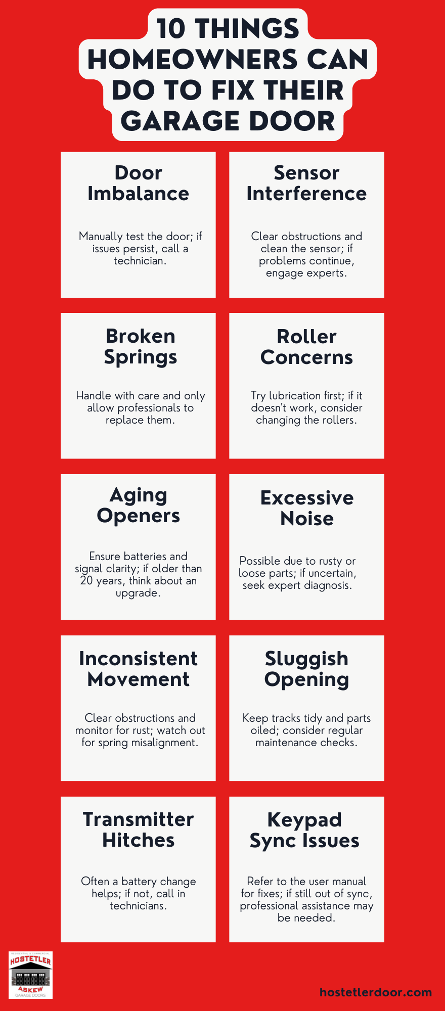 Need to Fix Your Garage Door? Top Issues Homeowners Face | Hostetler
